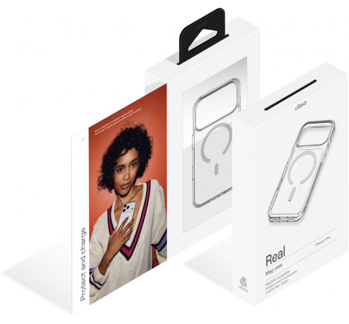 Чехол uBear Real Mag Case для iPhone 17 Pro Max, прозрачный