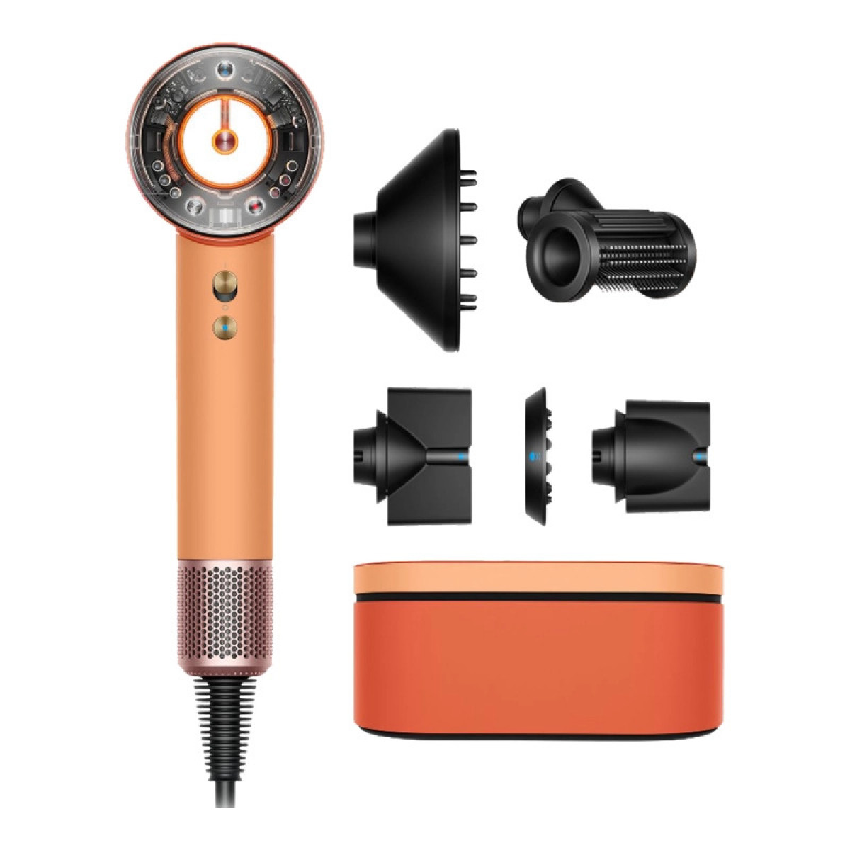 Фен Dyson Supersonic Nural HD16 Straight+Wavy Apricot Topaz (футляр)