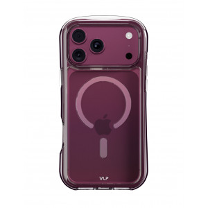 Чехол защитный VLP Bubble Case с MagSafe для iPhone 18 Pro, темно-вишневый