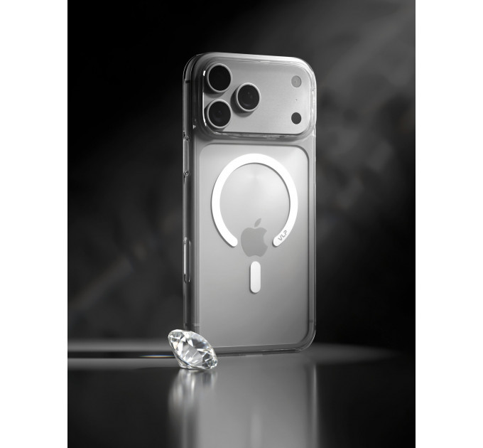 Чехол защитный VLP Diamond Case с MagSafe для iPhone 18 Pro, прозрачный