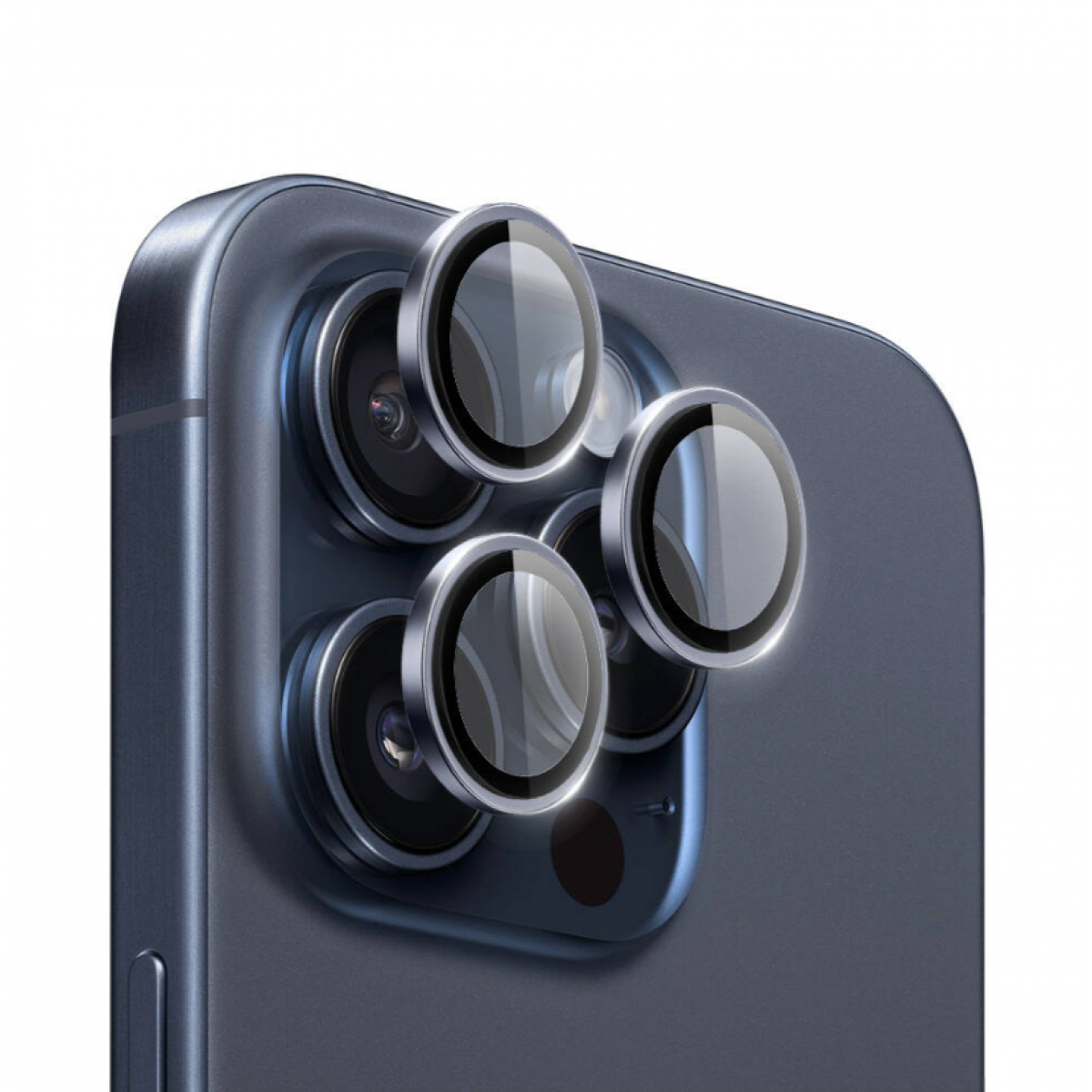 Защитное стекло для задней камеры iPhone 15 Pro Max Black WIWU
