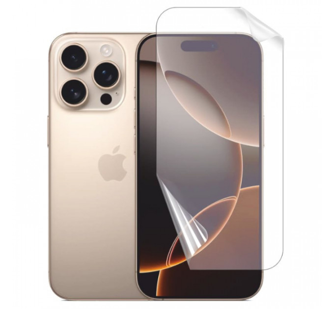 Гидрогелевая пленка для iPhone 16 Pro  глянцевая (установка бесплатно)