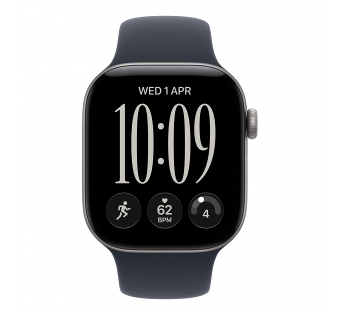 Умные часы Apple Watch Series 12 46mm GPS Space Gray Aluminum Case Navy Blue Sport Band M/L