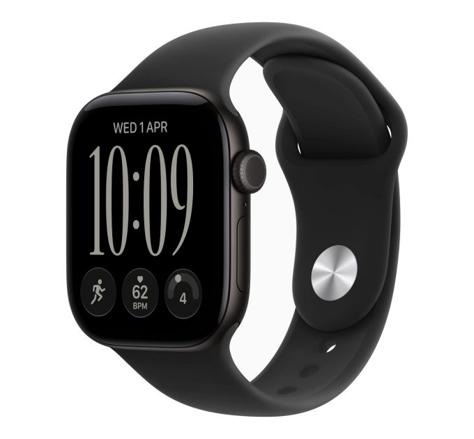 Умные часы Apple Watch Series 12 42mm GPS Black Aluminum Case Black Sport Band S/M
