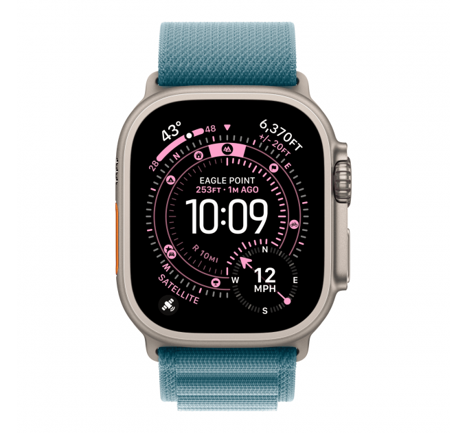 Умные часы Apple Watch Ultra 3 49mm GPS + Cellular Natural Titanium Case Light Blue Alpine Loop S