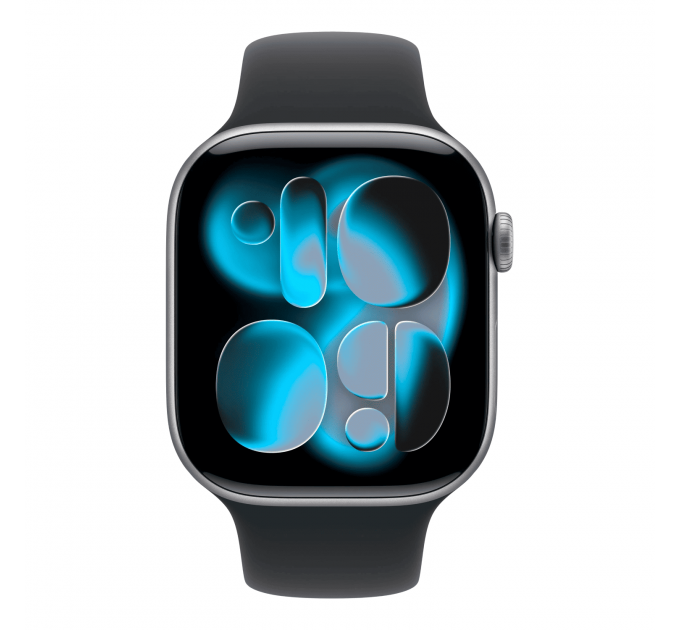 Умные часы Apple Watch Series 11 46mm GPS Space Gray Aluminum Case Black Sport Band M/L